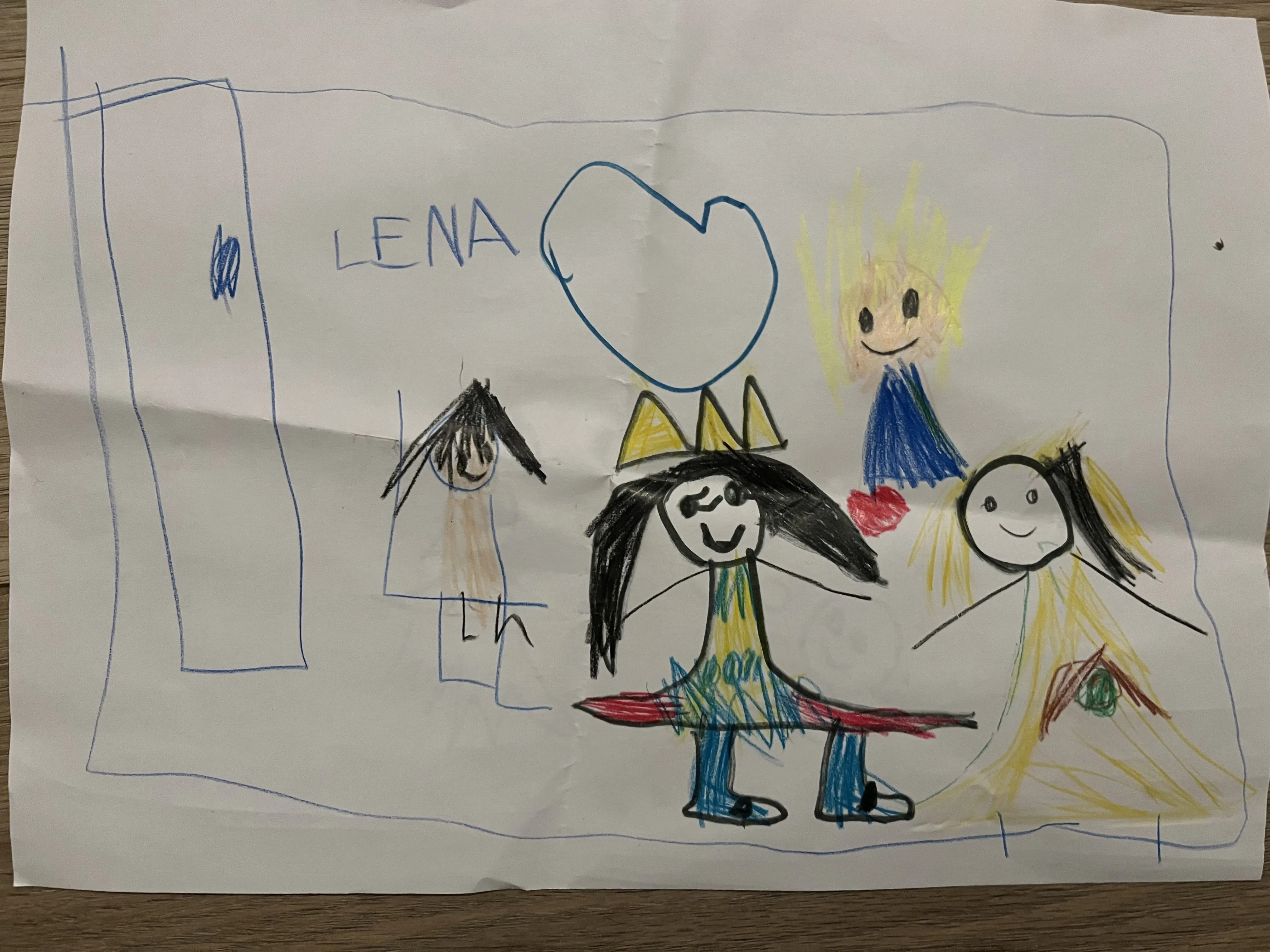 lena跟她朋友们还有她老师